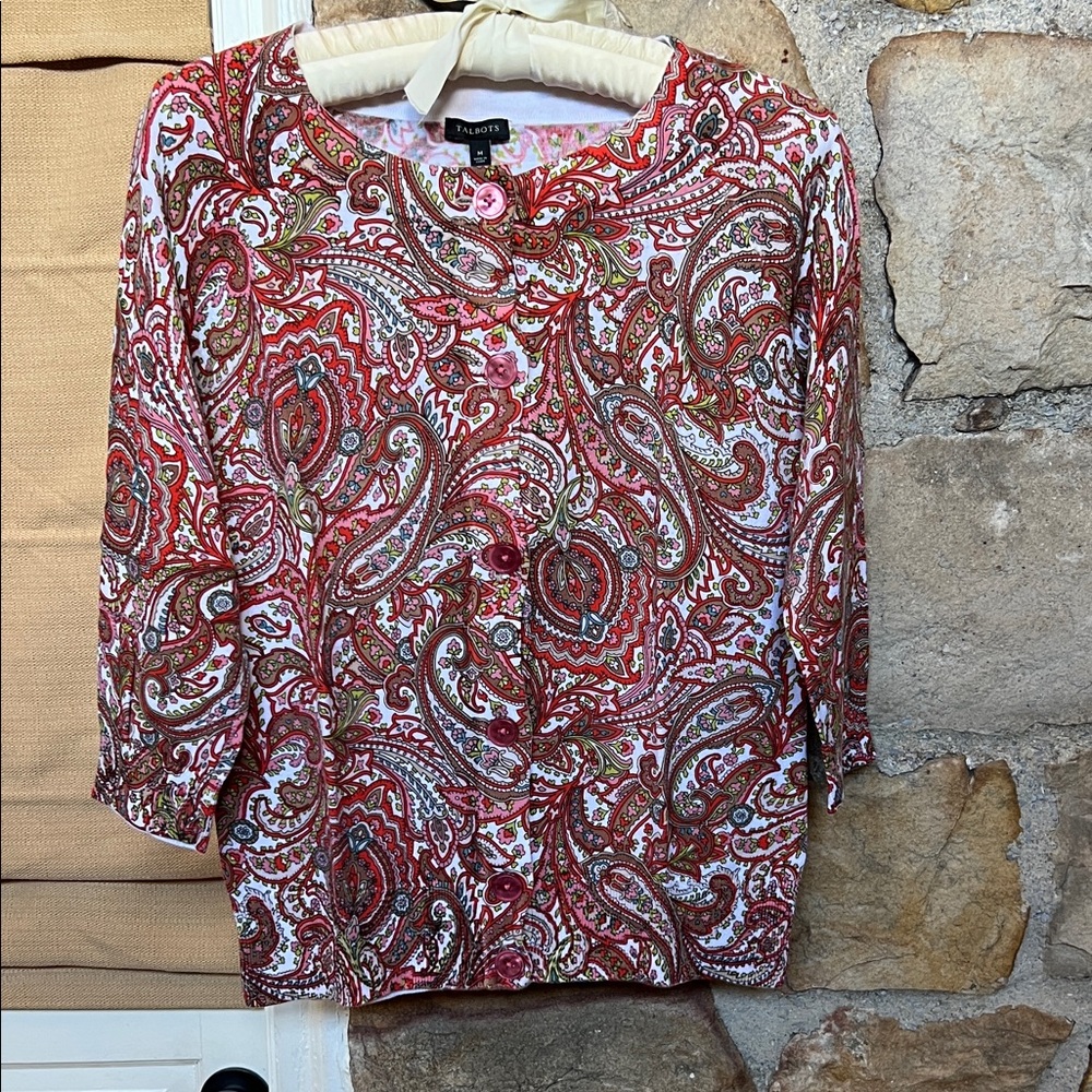 Gorgeous Paisley Talbots Cardigan